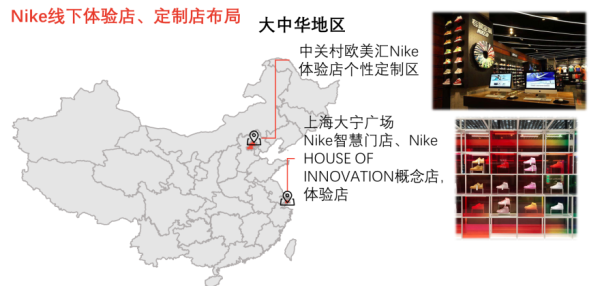 Nike大中华地区线下店、定制店