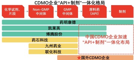 CDMO企业“API+制剂”一体化格局
