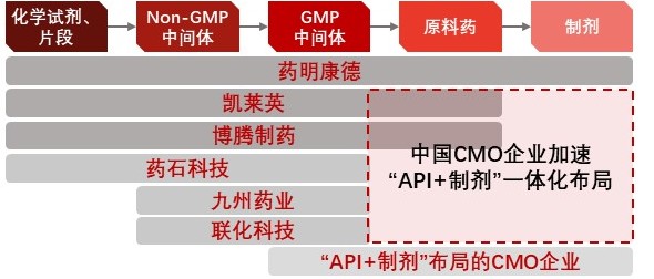CMO企业“API+制剂”一体化格局