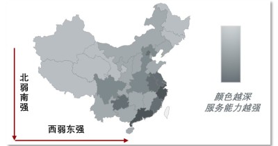 2019年中国省级政府网上政务服务能力对比图